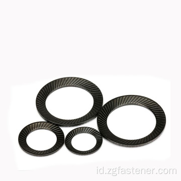 Knurling Lock Washer dengan oksida hitam